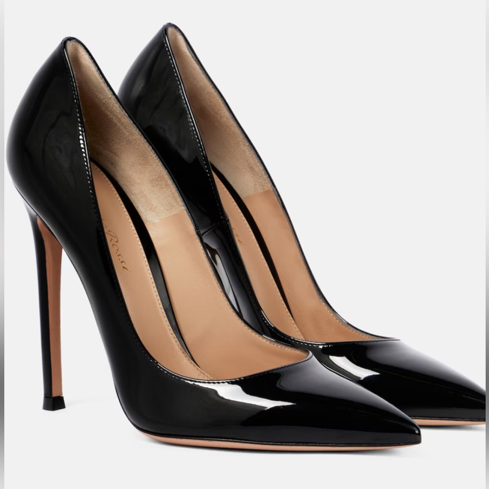 Gianvito Rossi Black Patent Heels